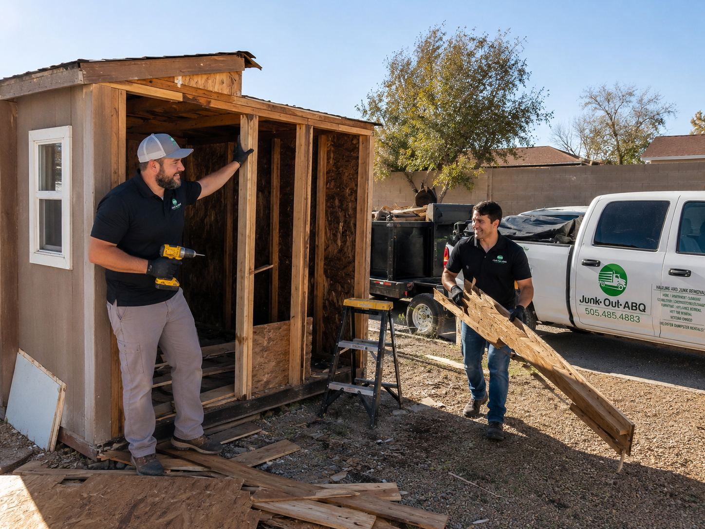 Junk Out ABQ crew at work